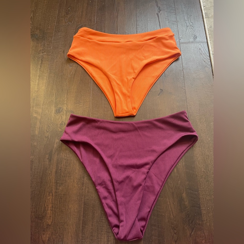 High waisted bikini bottoms